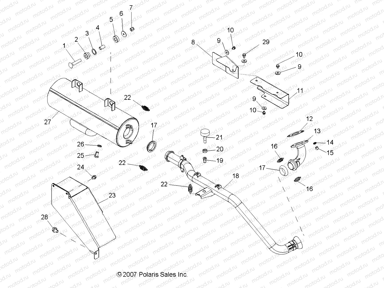 ENGINE | ENGINE, EXHAUST - R08RB50AA (49RGREXHAUST08500EFI)