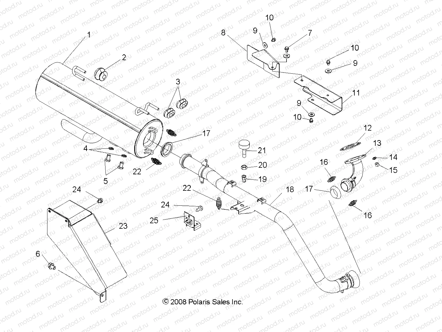 ENGINE | ENGINE, EXHAUST - R09HH50AG/AR (49RGREXHAUST095004X4)