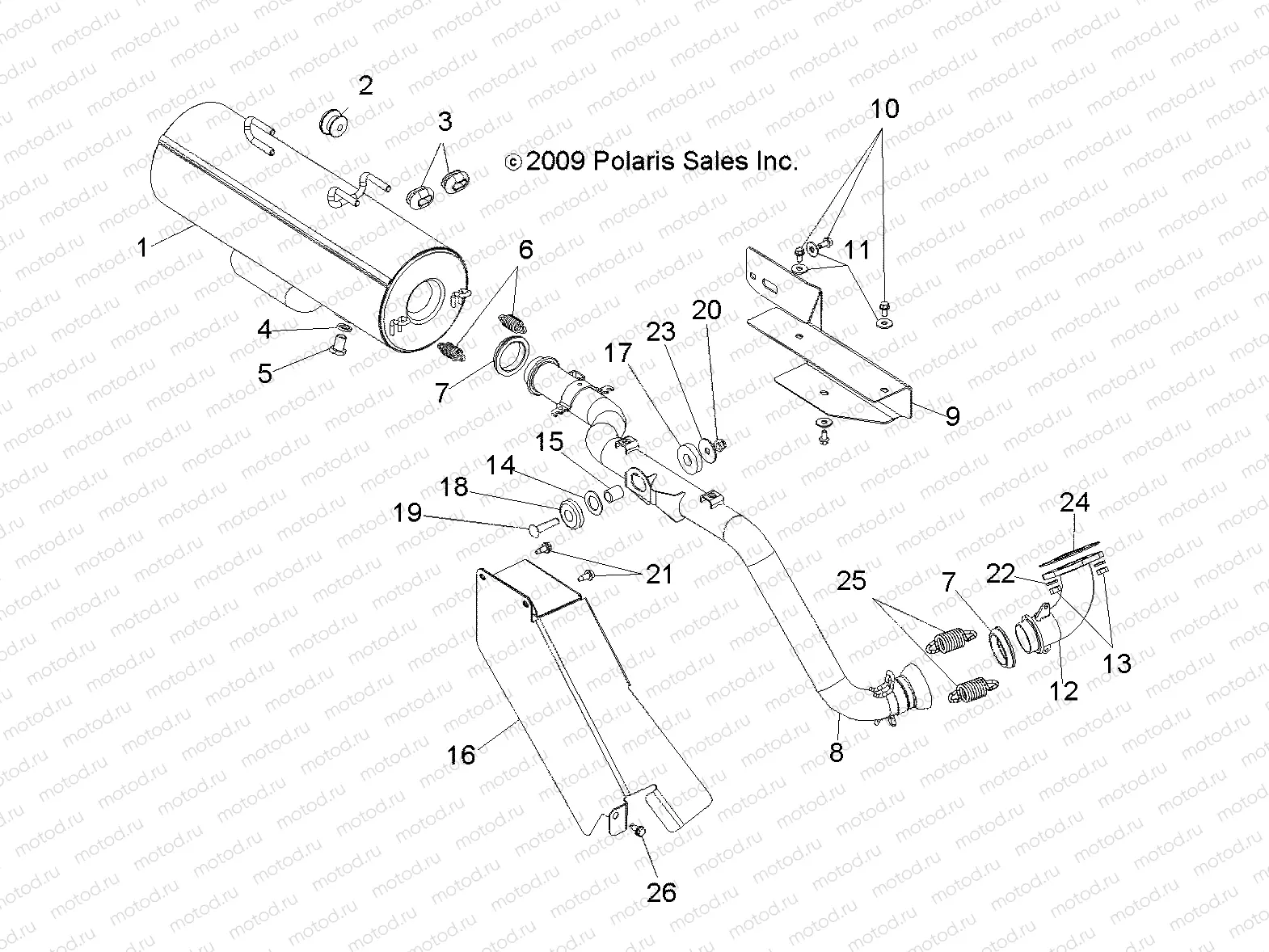 ENGINE | ENGINE, EXHAUST - R10TH50AG/AR (49RGREXHAUST105004X4)