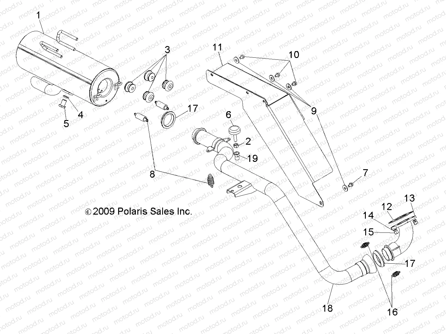 ENGINE | ENGINE, EXHAUST - R11WH50AG/AH/AR (49RGREXHAUST10)