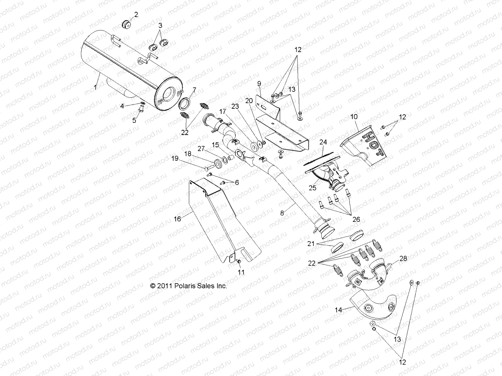 ENGINE | ENGINE, EXHAUST - R12TH76/TH7E/TX7E ALL OPTIONS (49RGREXHAUST12800XP)