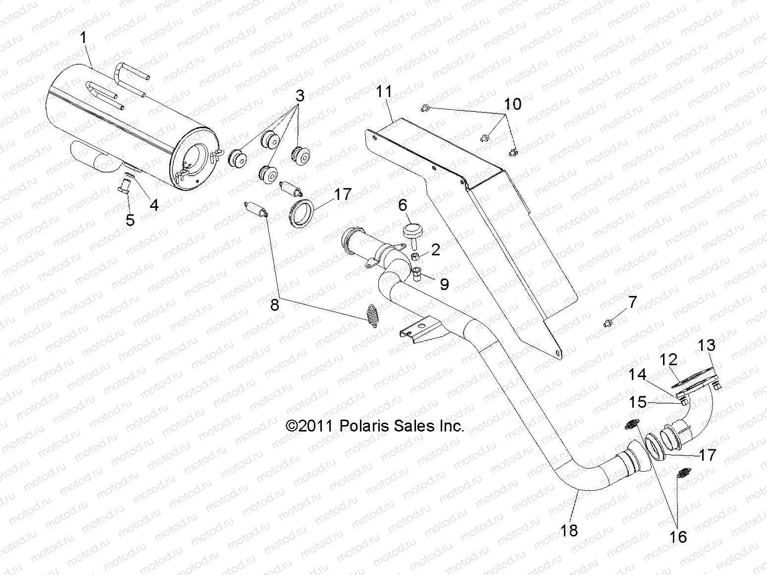ENGINE | ENGINE, EXHAUST - R12WH50AG/AH/AK/AR (49RGREXHAUST12500CREW)