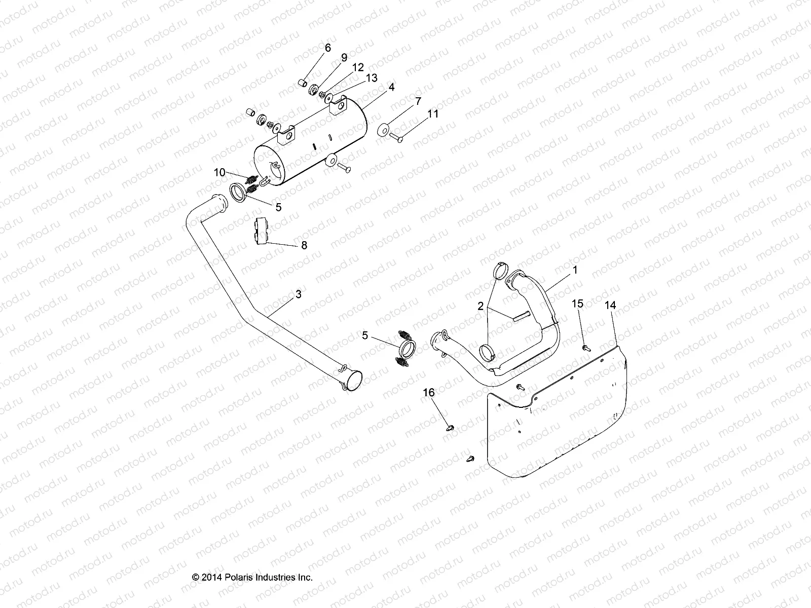 ENGINE | ENGINE, EXHAUST - R151DPD1AA/2D (49BRUTUSEXHAUST15)