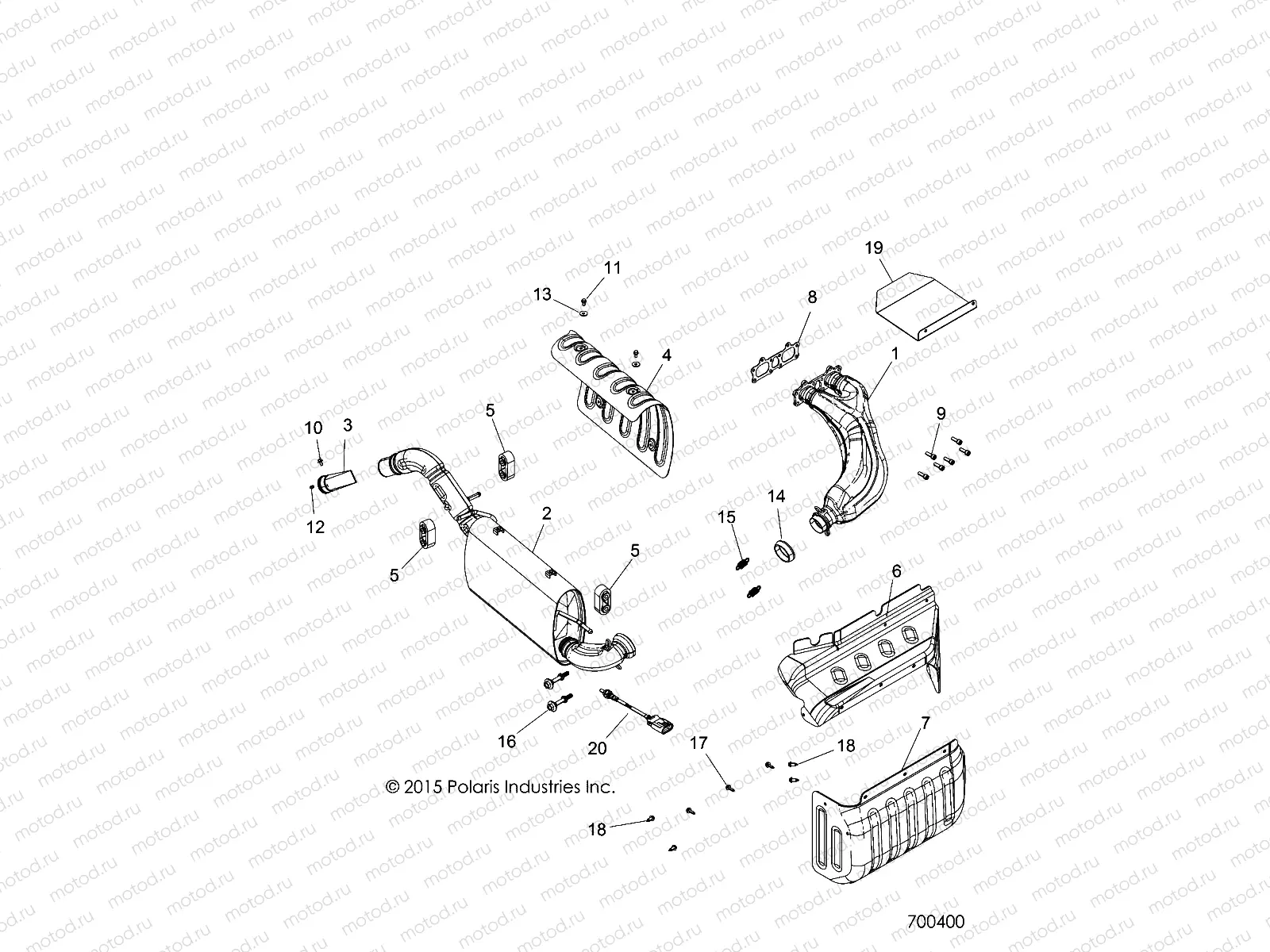 ENGINE | ENGINE, EXHAUST - R16RT_87 ALL OPTIONS (700400)