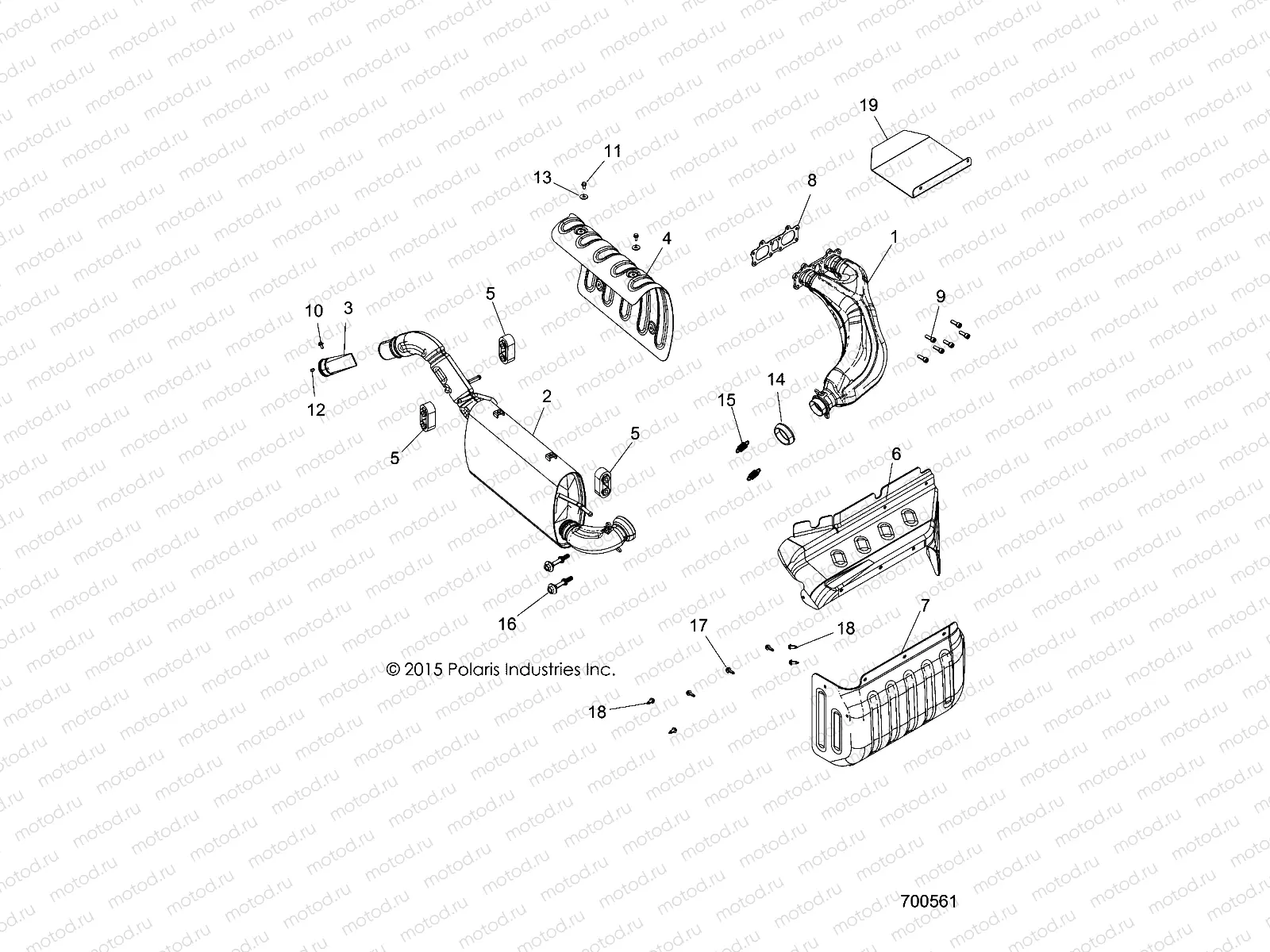 ENGINE | ENGINE, EXHAUST - R16RTE87F1/U87FK (700561)