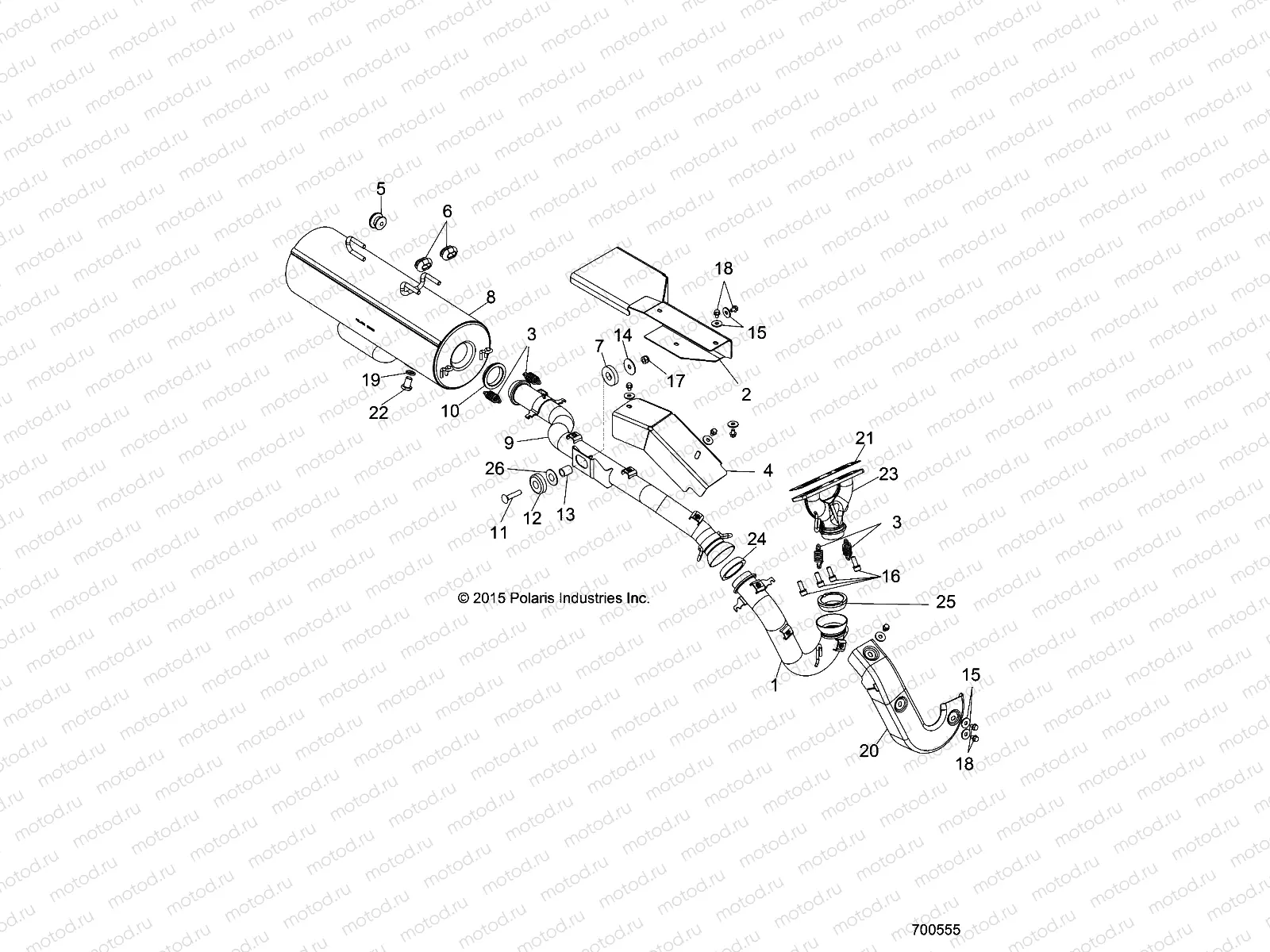 ENGINE | ENGINE, EXHAUST - R17RAA76NA (700555)