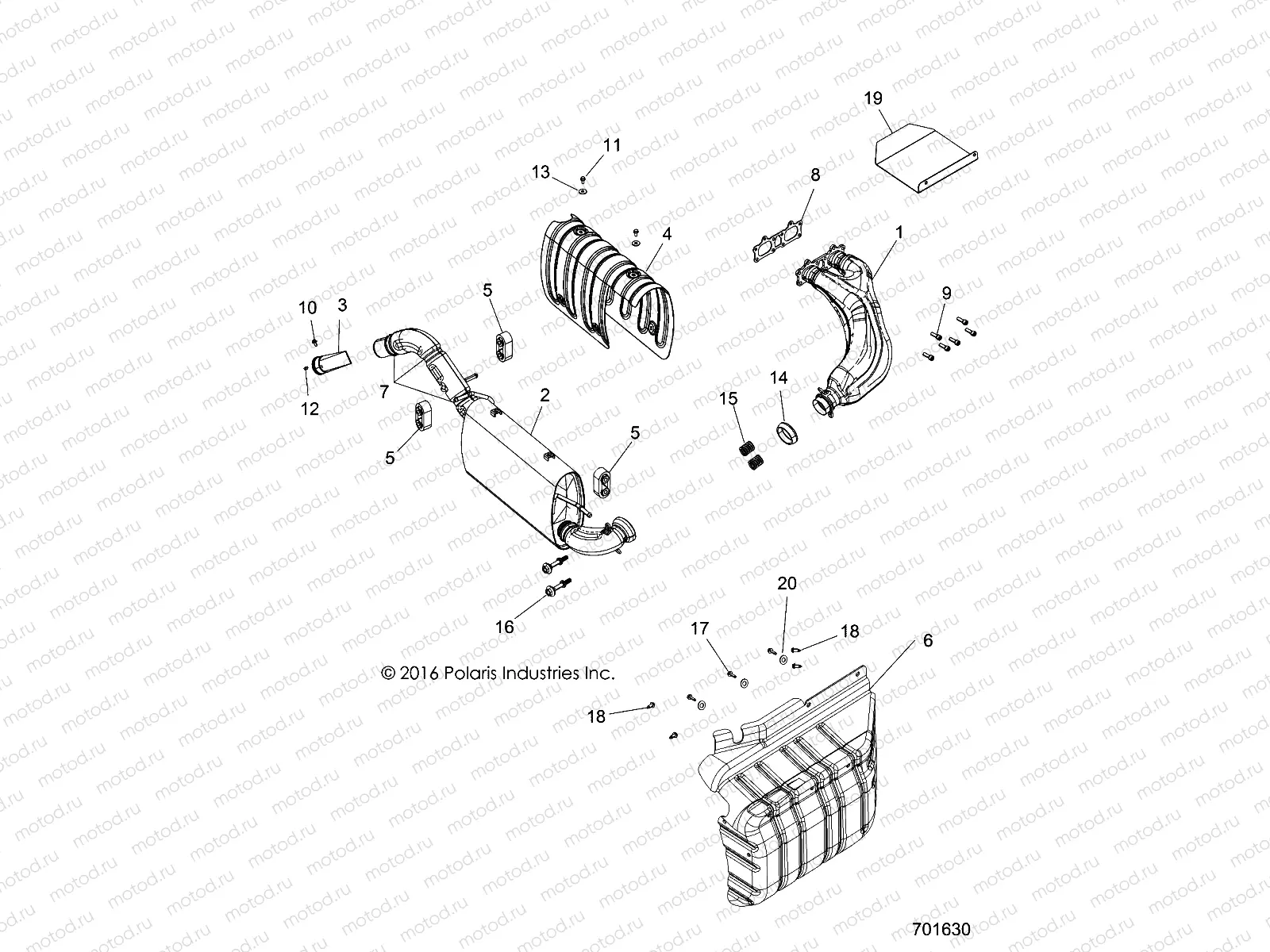 ENGINE | ENGINE, EXHAUST - R17RTE87FU/F1/S87CU/C1/FU/F1 (701630)