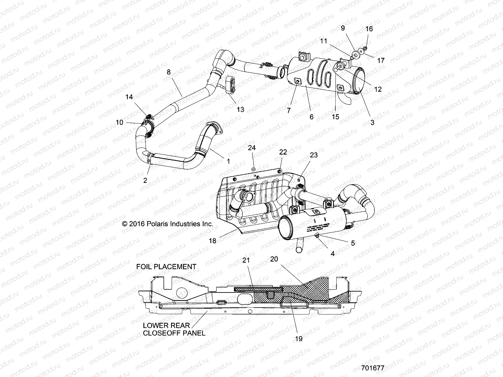 ENGINE | ENGINE, EXHAUST - R17RTED1F1/SD1C1 (701677)