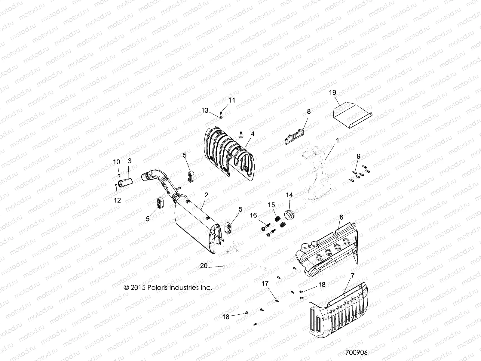 ENGINE | ENGINE, EXHAUST - R17RVA87A1/B1/E87A9/B9 (700413)