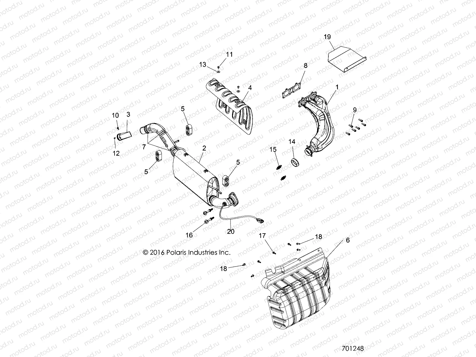 ENGINE | ENGINE, EXHAUST - R17RVE99NY  (701248)