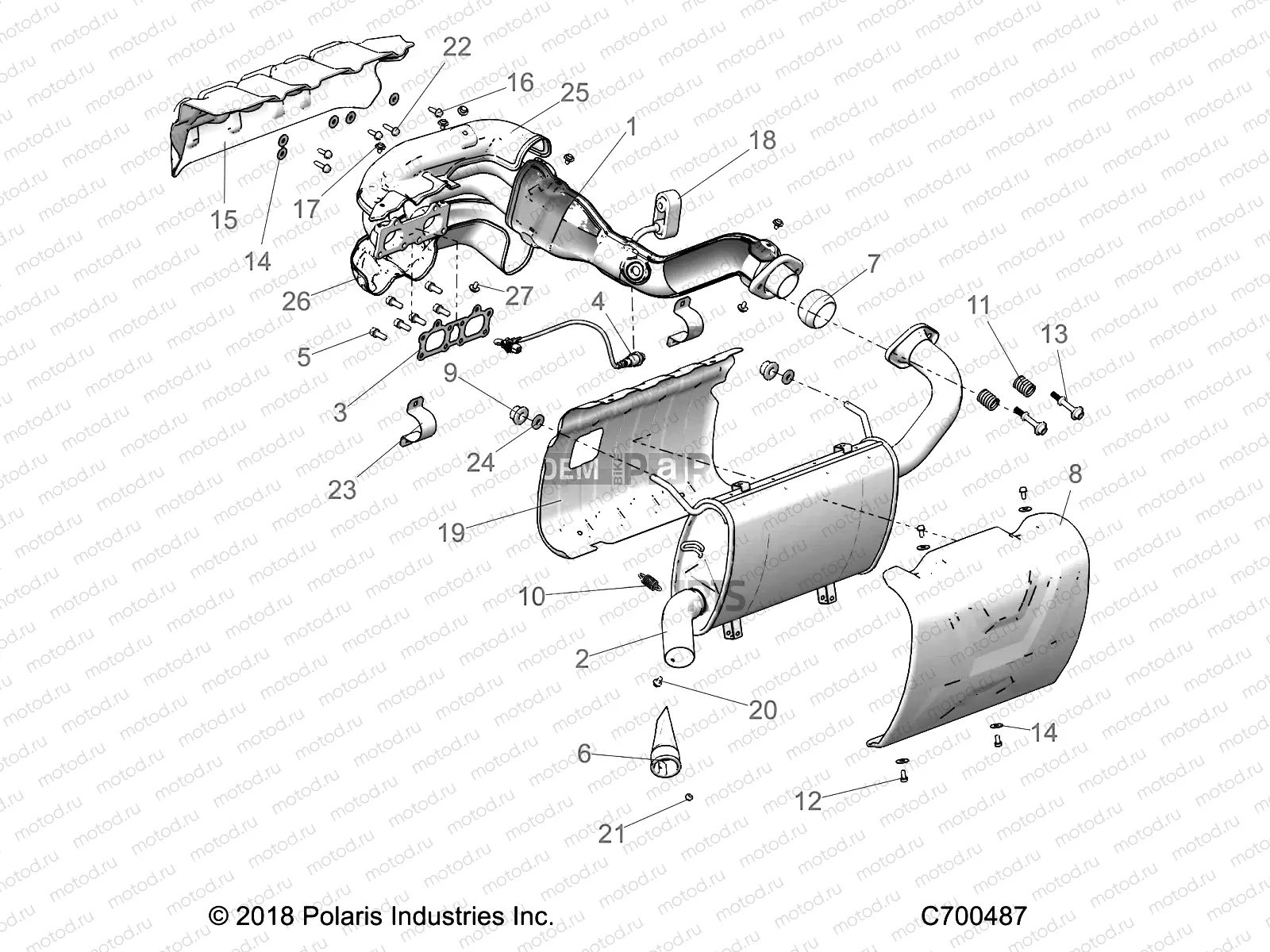 ENGINE | ENGINE, EXHAUST - R19RSU99/A/B (C700487)