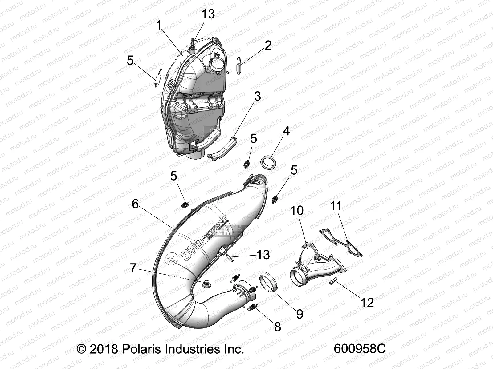 ENGINE | ENGINE, EXHAUST - S22EDF8RS/EFE8RS ALL OPTIONS (600958C)