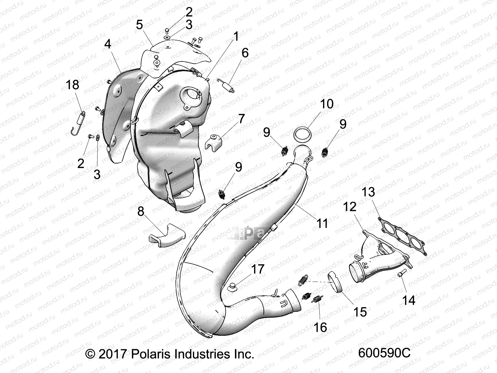 ENGINE | ENGINE, EXHAUST - S23FJE8PS/8PE (600590C)