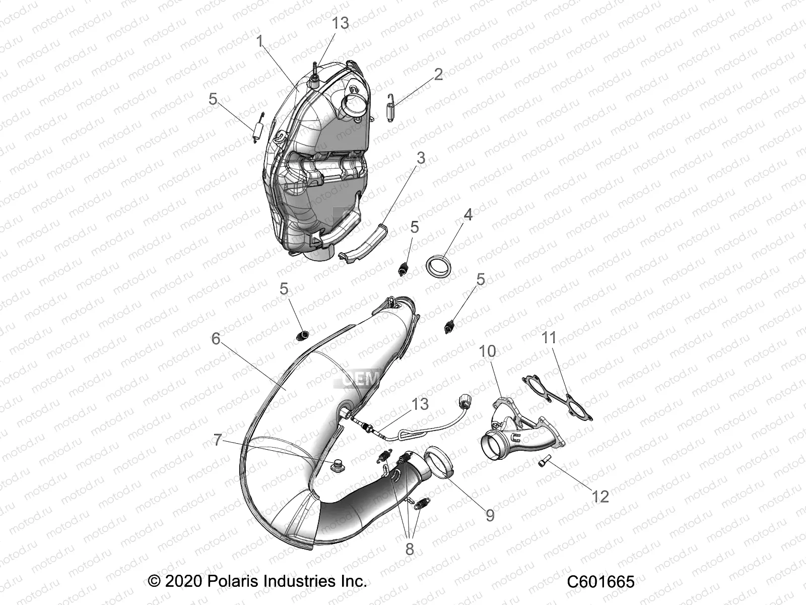 ENGINE | ENGINE, EXHAUST - S23TLB6RSL (C601665)