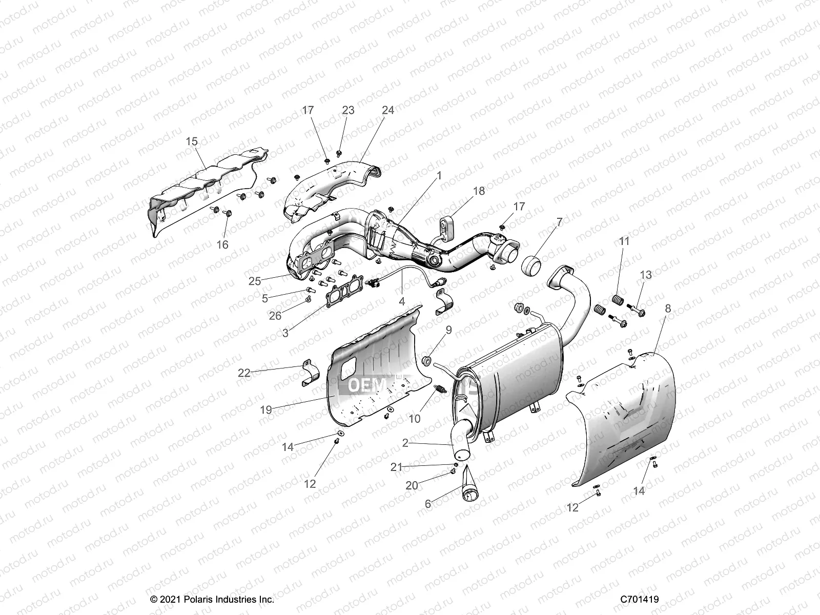 ENGINE | ENGINE, EXHAUST SYSTEM -2RSY99A9/AC/AM/AS/B9/BC/BM/BS/1A9/AC/AM/AS/B9/BC/BM/BS (C701419 R2)