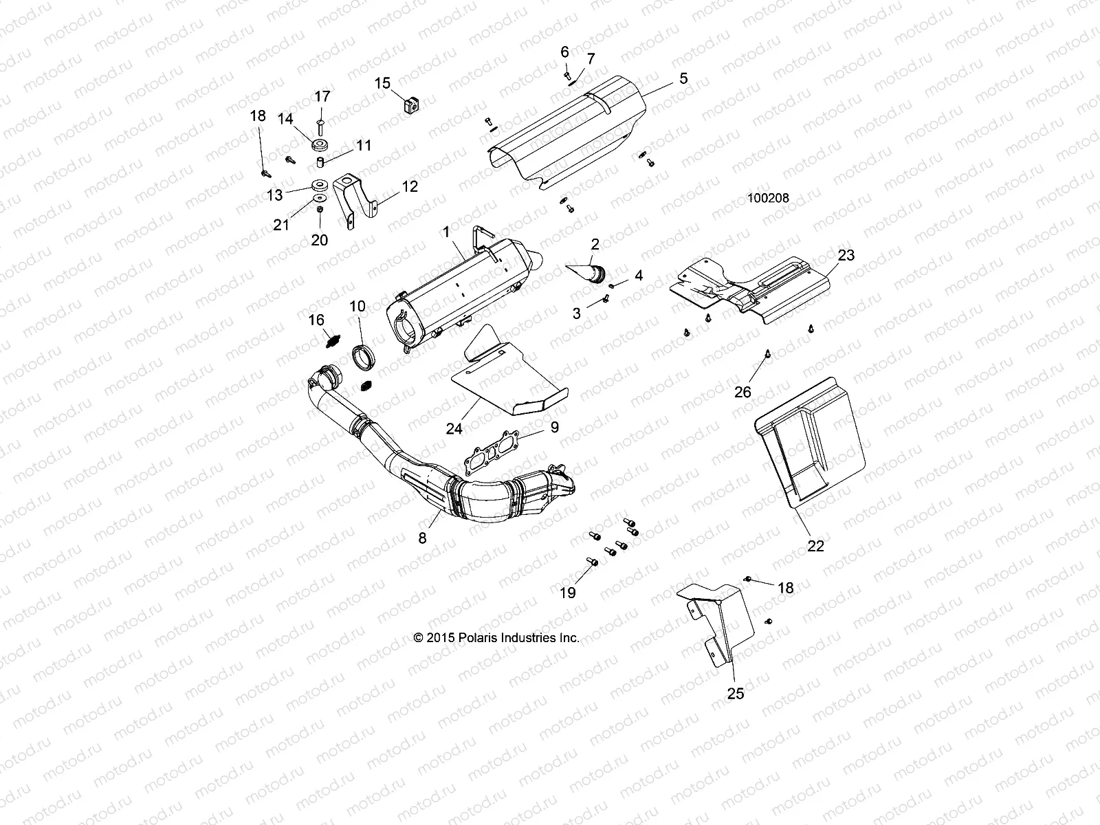 ENGINE | ENGINE, EXHAUST SYSTEM - A16DAE87AL (100208)
