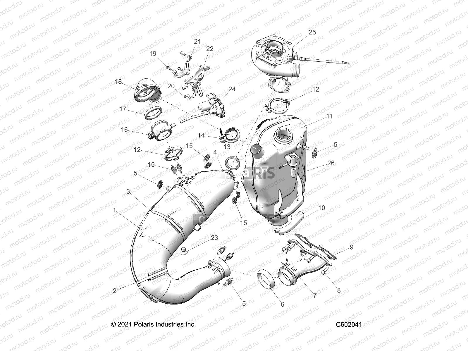 ENGINE | ENGINE, EXHAUST SYSTEM AND TURBO ASM. - S23TLC8MS (C602041)
