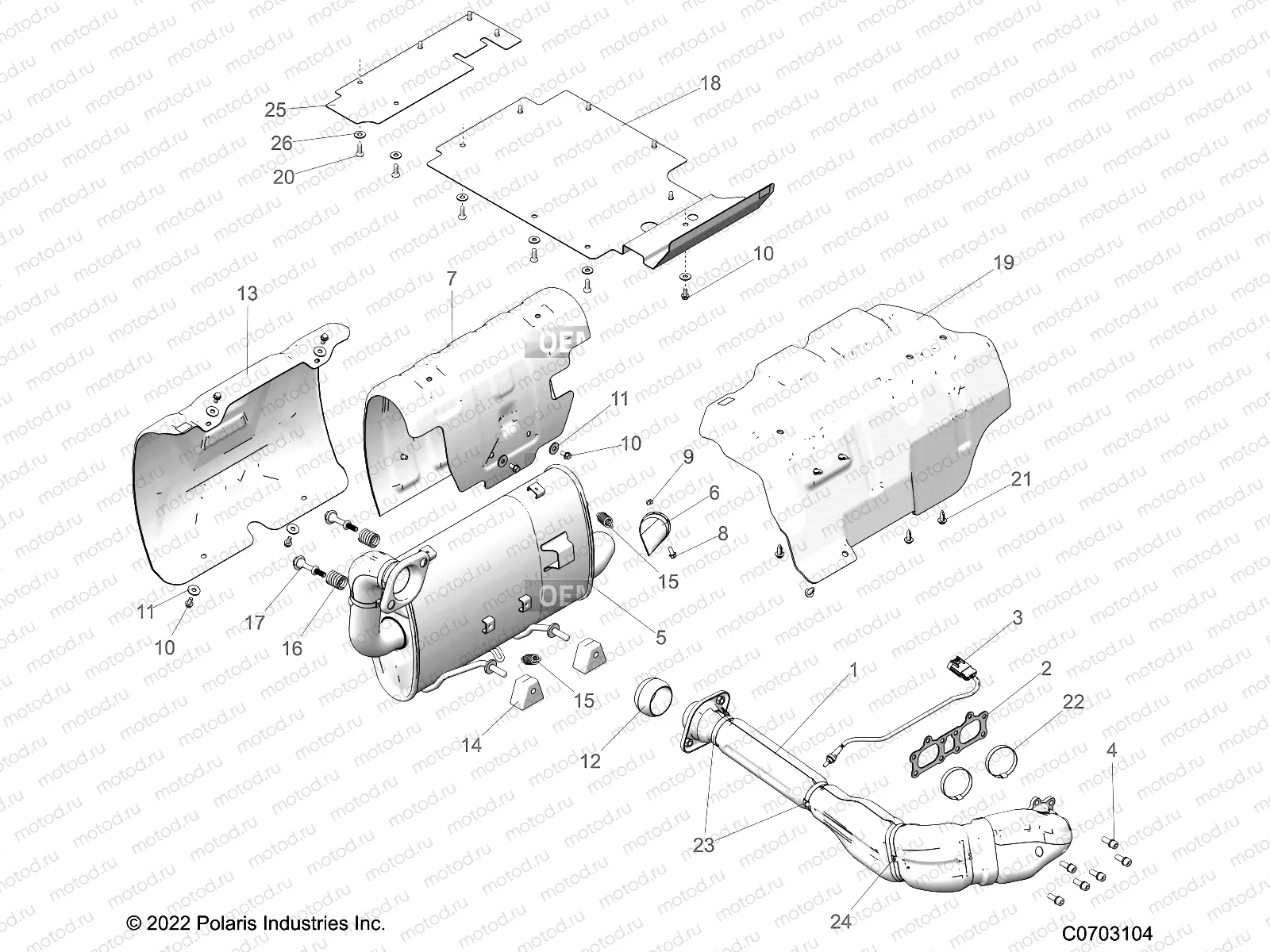 ENGINE | ENGINE, EXHAUST SYSTEM - G23GXP99A/99B (C0703104)