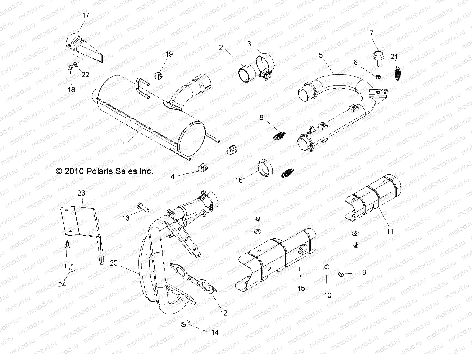 ENGINE | ENGINE, EXHAUST SYSTEM - R13XE76AD/EAI (49RGREXHAUST11RZRSI)