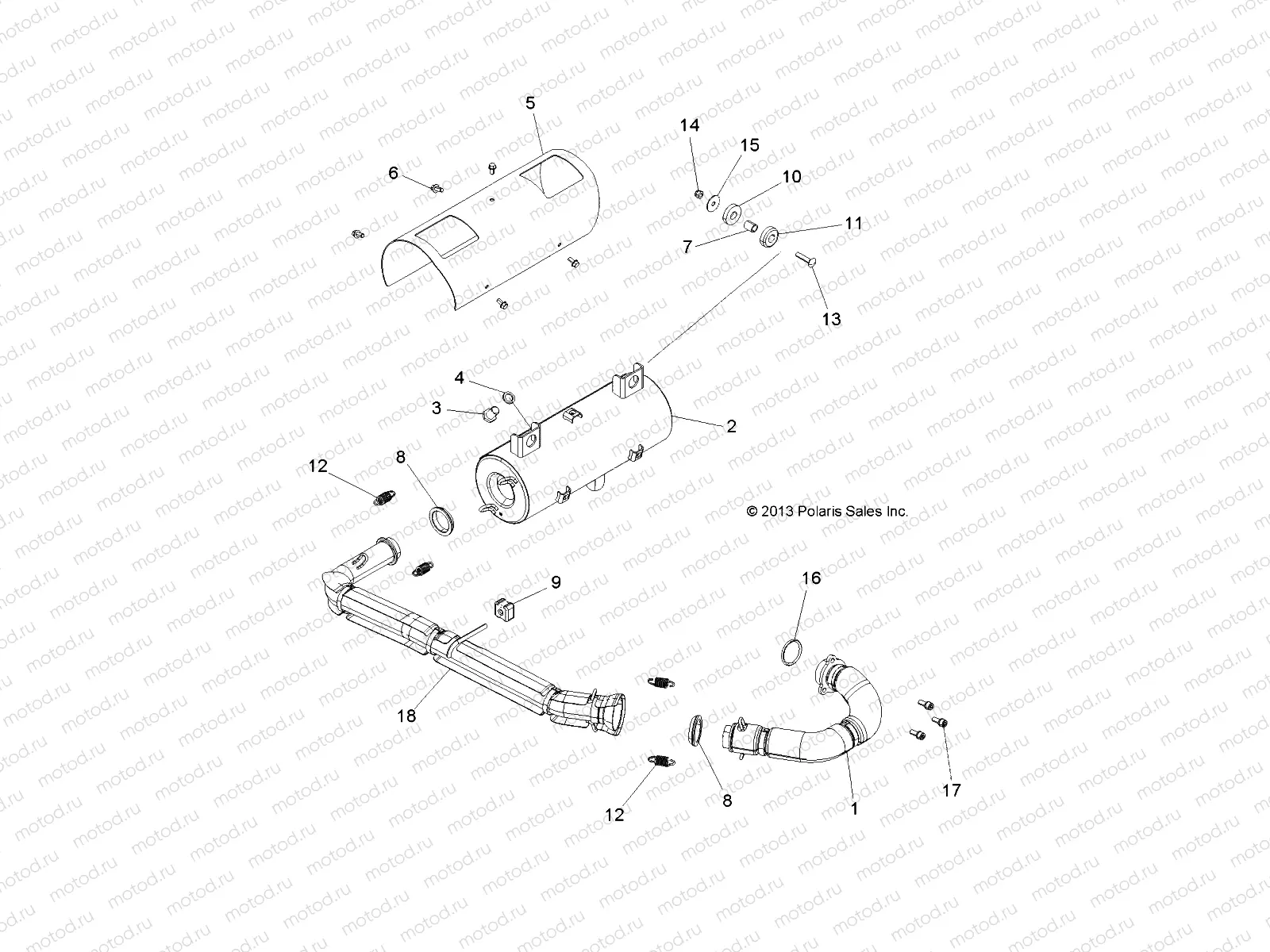 ENGINE | ENGINE, EXHAUST SYSTEM - R14RH57AA/AC/AR/6EAZ (49RGREXHAUST14570)