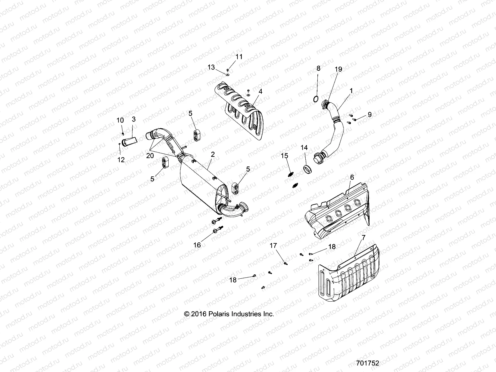 ENGINE | ENGINE, EXHAUST SYSTEM - R16RTA57A1/A4/A9/B1/B4/B9/EAP/EBP (701752)