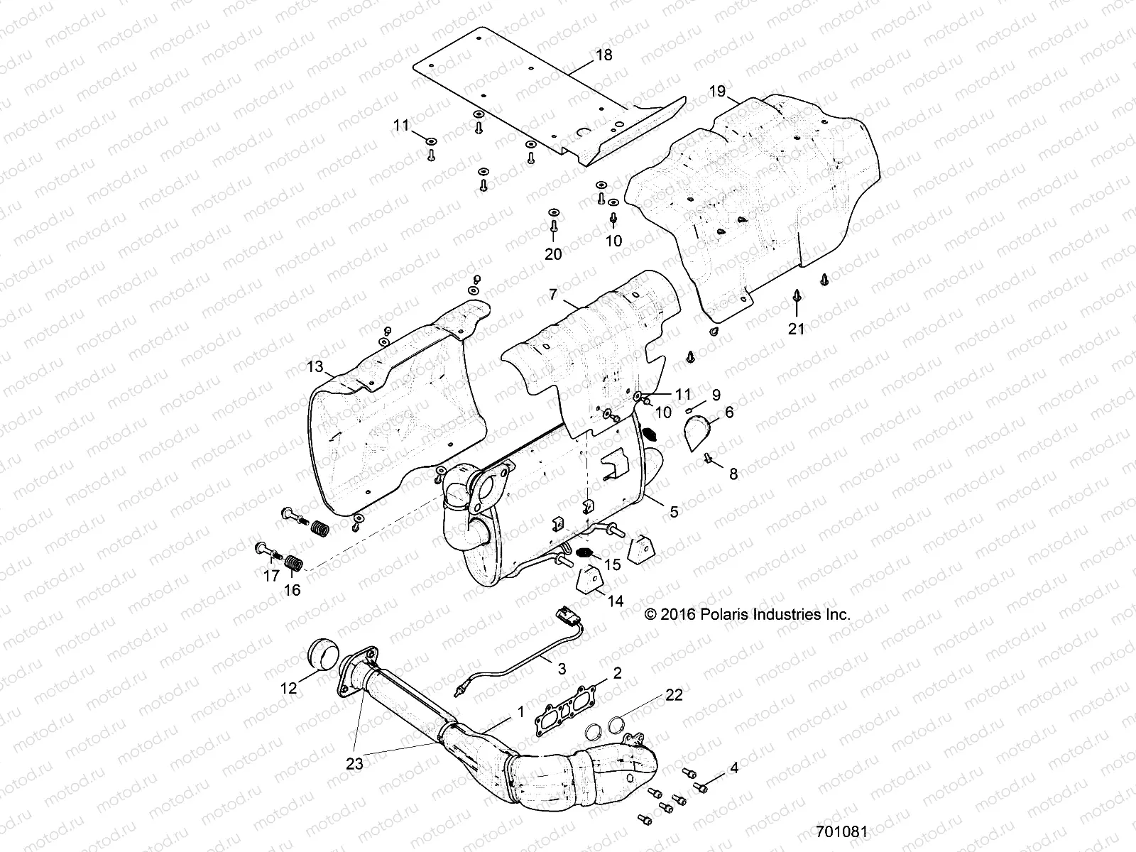 ENGINE | ENGINE, EXHAUST SYSTEM - R17RHE99AU (701081)