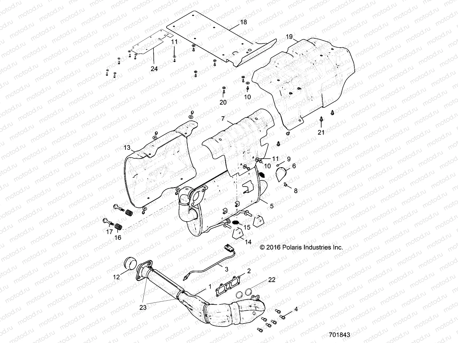 ENGINE | ENGINE, EXHAUST SYSTEM - R17RHE99NU (701843)