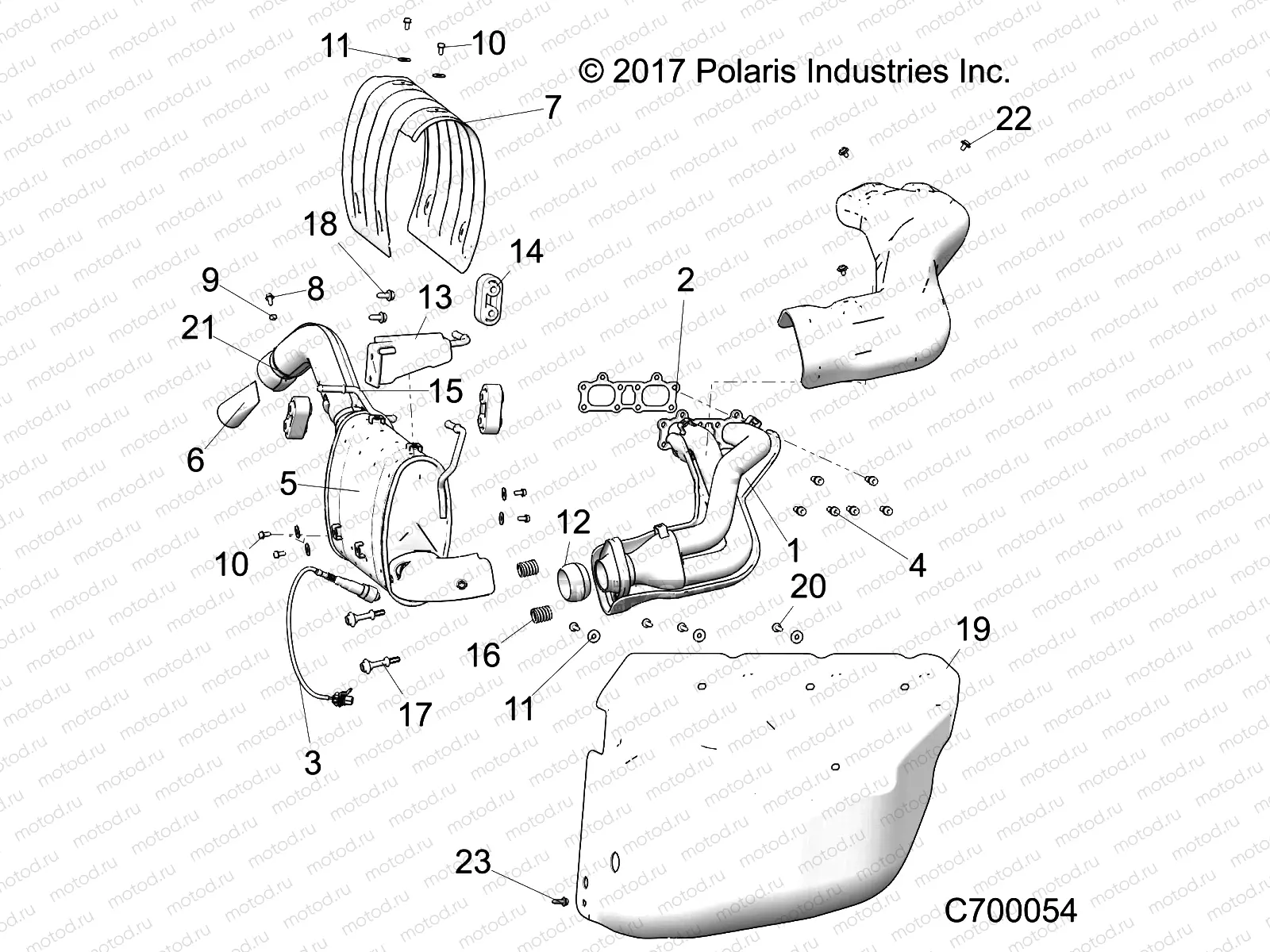 ENGINE | ENGINE, EXHAUST SYSTEM - R19RSE99N1 (C700054)