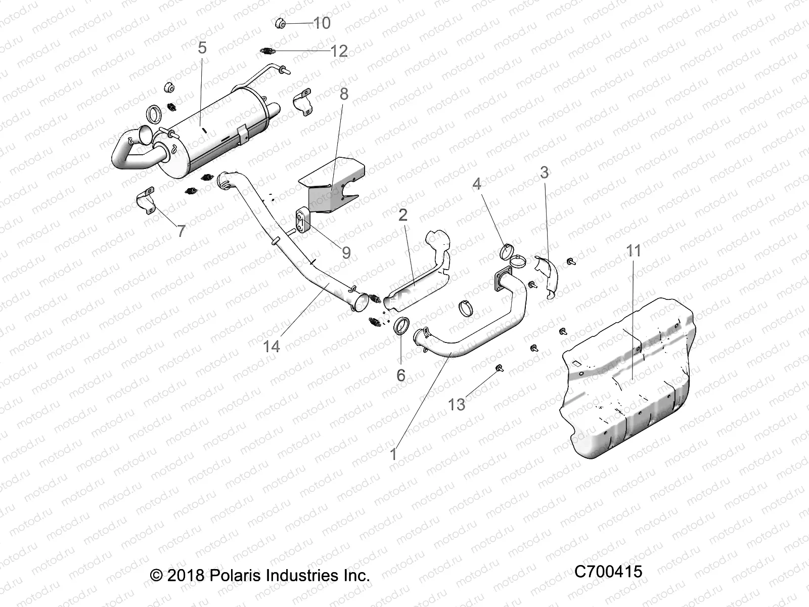 ENGINE | ENGINE, EXHAUST SYSTEM - R21RRED4FA/NA/SCA (C700415)