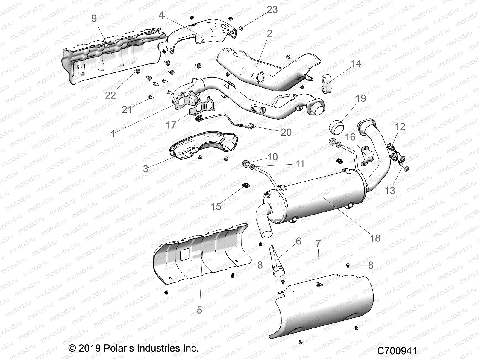 ENGINE | ENGINE, EXHAUST SYSTEM - R21TAU99AP/AG/BP/BG (C700941)