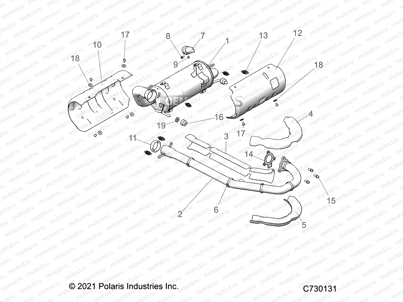 ENGINE | ENGINE, EXHAUST SYSTEM - R23M4A57B1/EB4/B9 (C730131)