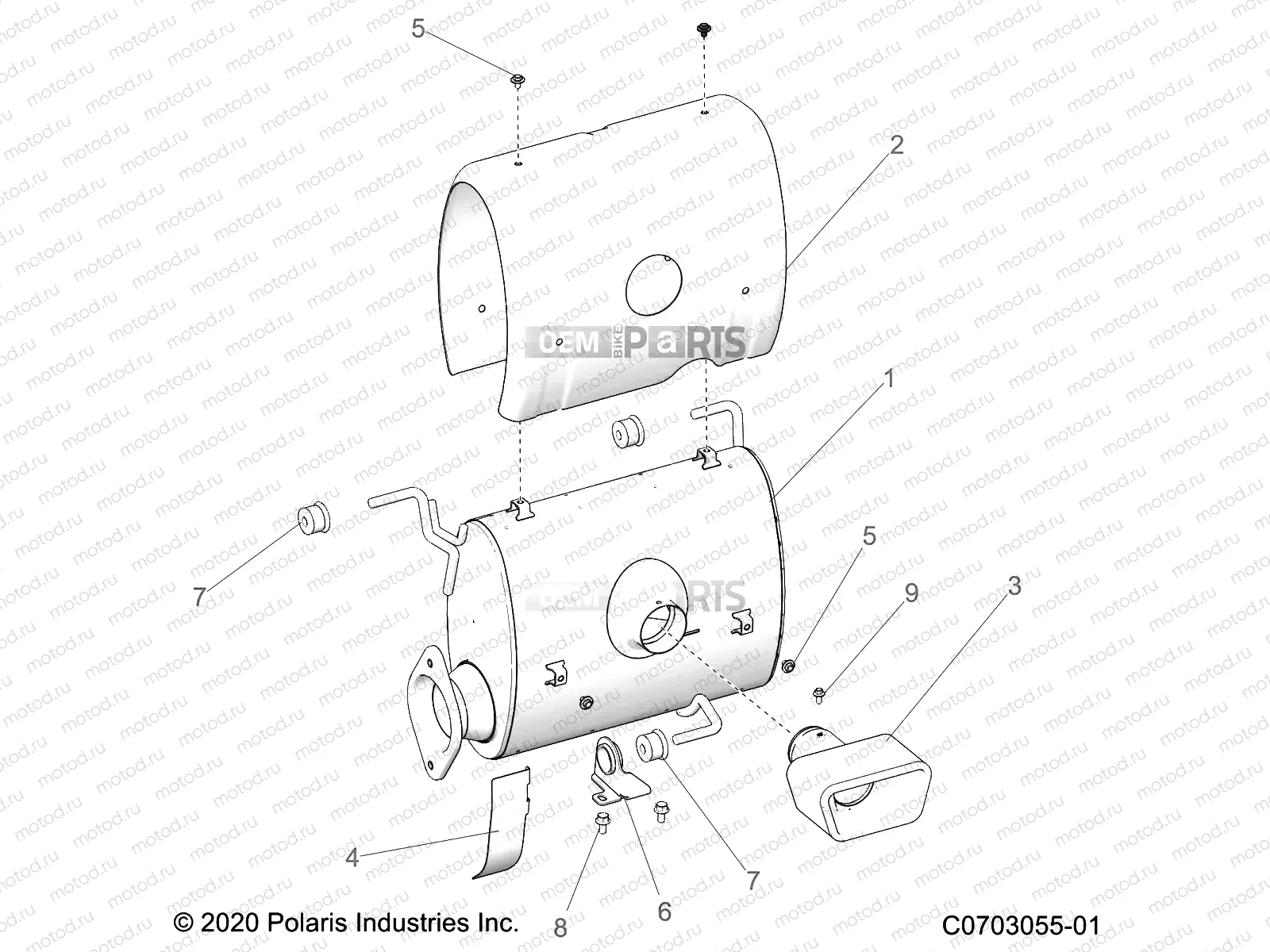 ENGINE | ENGINE, EXHAUST SYSTEM, SILENCER AND RELATED - Z22RME2KAG/BG/K2KAN/BN (C0703055-01)