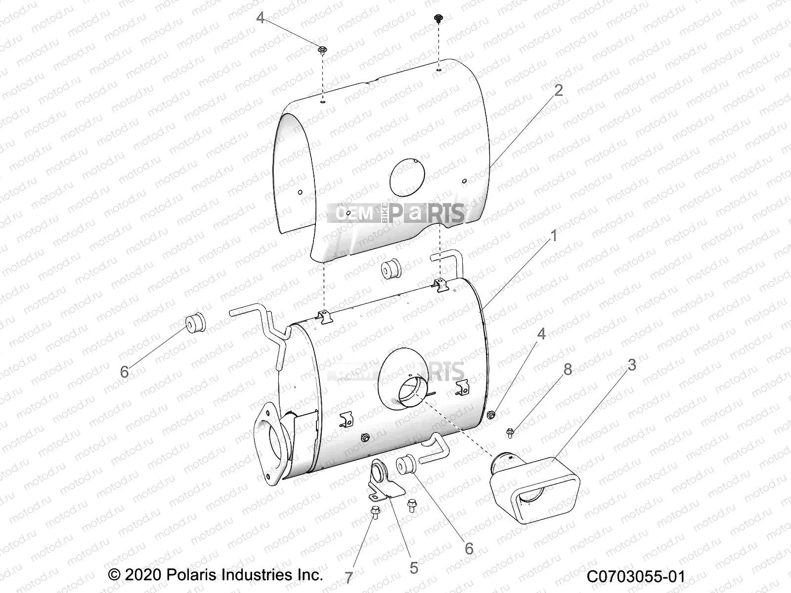 ENGINE | ENGINE, EXHAUST SYSTEM, SILENCER AND RELATED - Z23RMD2KAK/AJ/BK/BJ (C0703055-01)