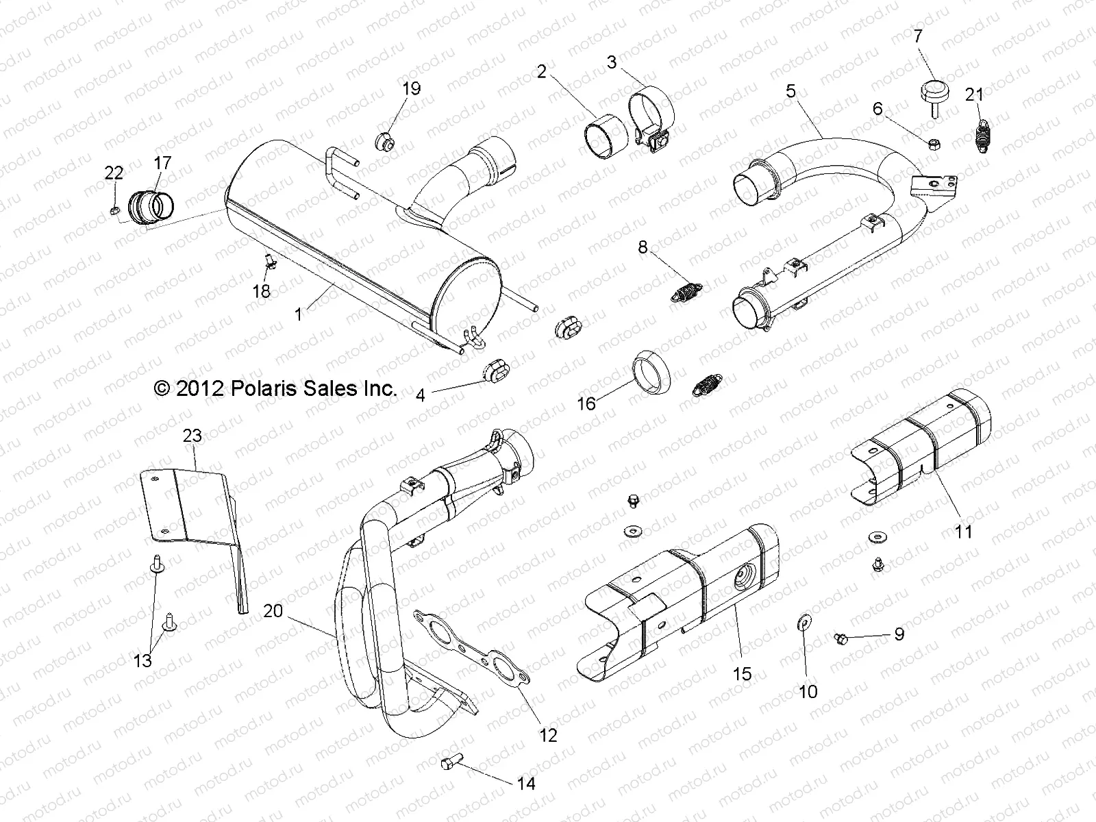 ENGINE | ENGINE, EXHAUST SYSTEM - Z14VE76FX/FI (49RGREXHAUST13RZRS)
