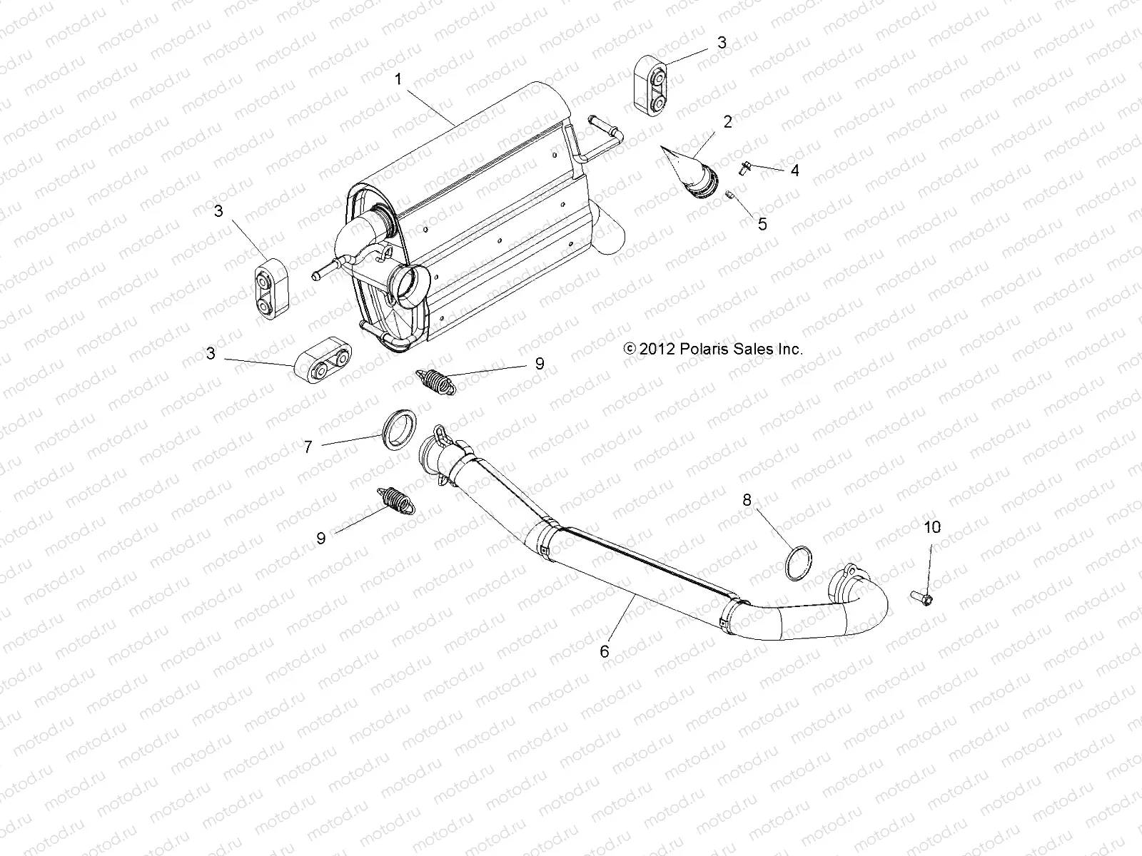 ENGINE | ENGINE, EXHAUST SYSTEM - Z14VH57AD/6EAI/6EAW (49RGREXHAUST13RZR570)