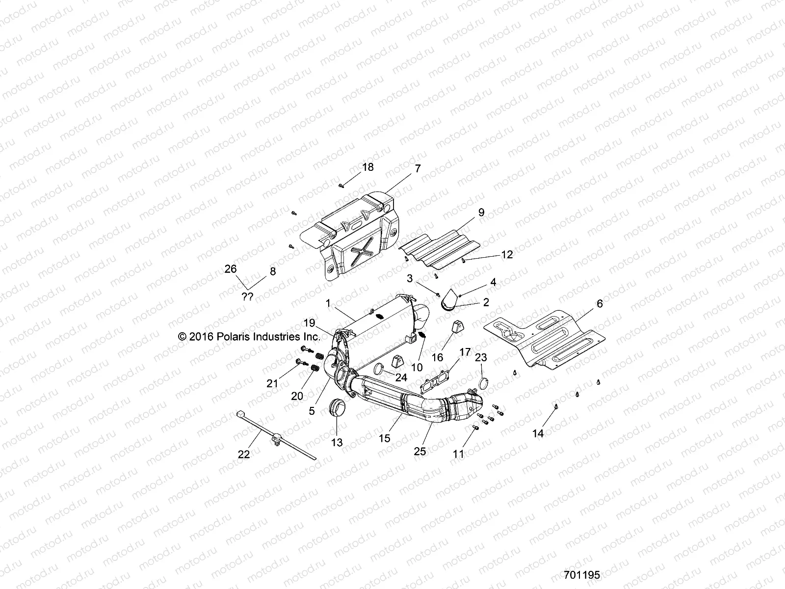 ENGINE | ENGINE, EXHAUST SYSTEM - Z17VFE99LW (701195)