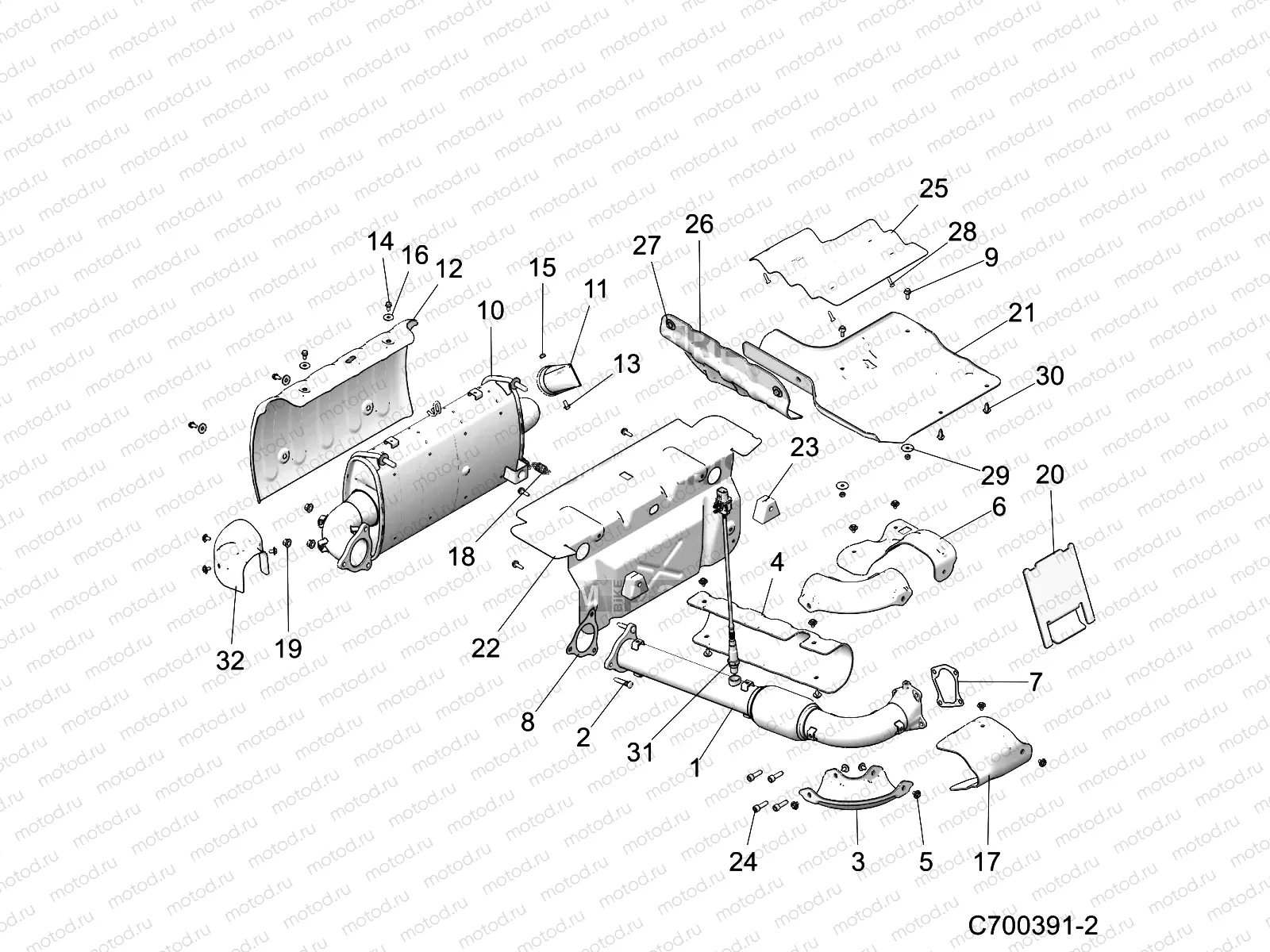 ENGINE | ENGINE, EXHAUST SYSTEM - Z20P4L92BG/BP (C700391-2)