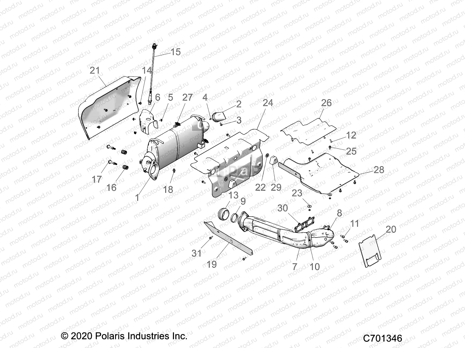 ENGINE | ENGINE, EXHAUST SYSTEM - Z21NAR99AN/BN (C701346)