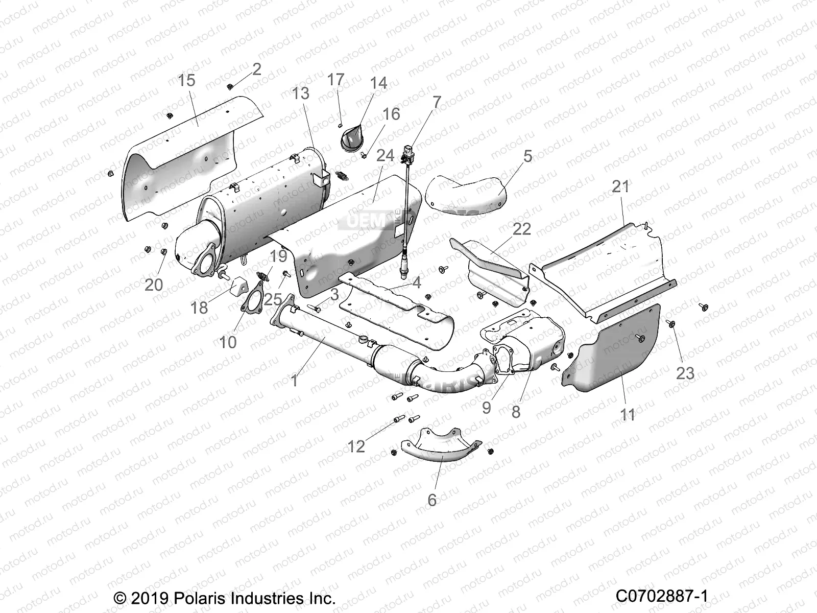 ENGINE | ENGINE, EXHAUST SYSTEM - Z21RAU92AN/BN (C0702887-1)