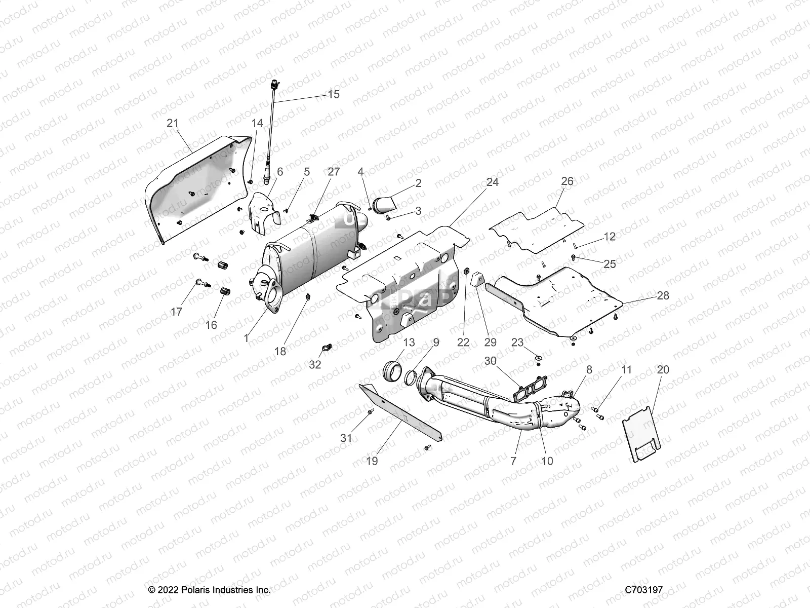 ENGINE | ENGINE, EXHAUST SYSTEM - Z23N4E99NR (C703197)