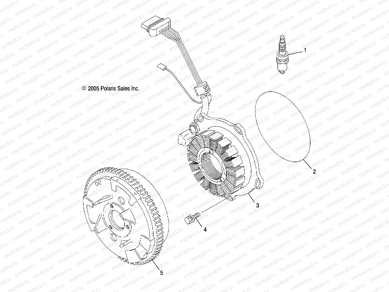 ENGINE | ENGINE, FLYWHEEL and STATOR - R12RH50AG/AH/AM/AR/AZ (4999203249920324E06)