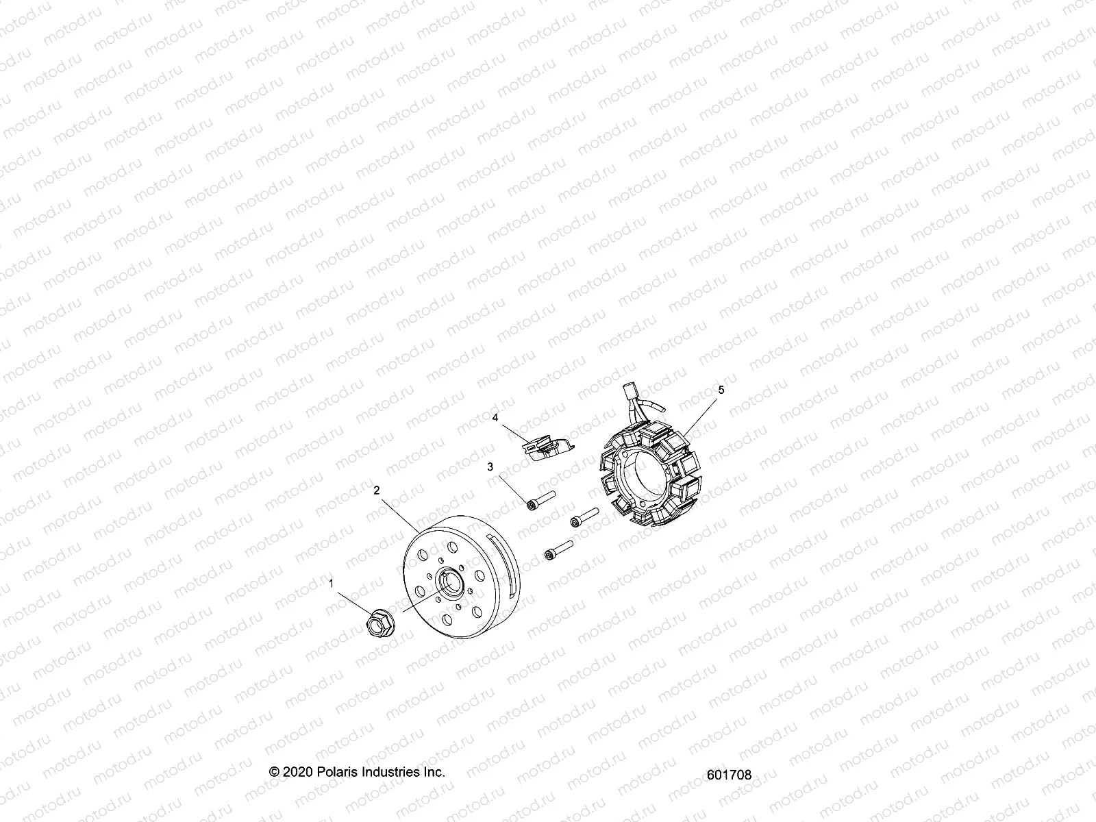ENGINE | ENGINE, FLYWHEEL AND STATOR - S21MDX6DSA/6DEA (601708)