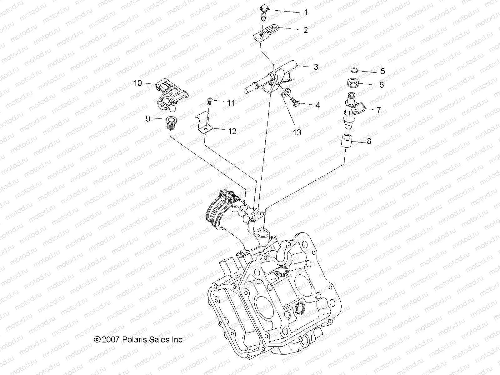 ENGINE | ENGINE, FUEL INJECTION - R13RH50AG/AH/AM/AR (49RGRFUELINJECT08500EFI)