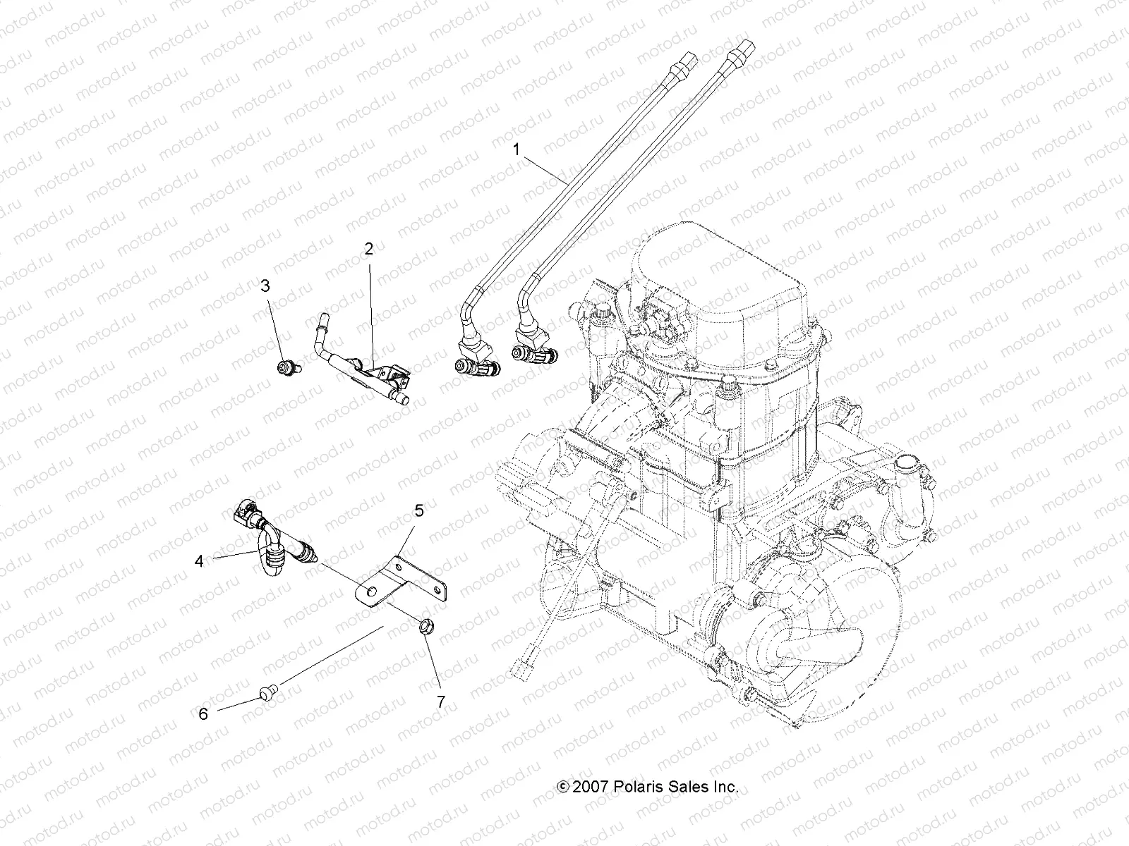 ENGINE | ENGINE, FUEL INJECTOR - A08MH76SS/SF (49ATVFUELINJECT08SP800EFI)