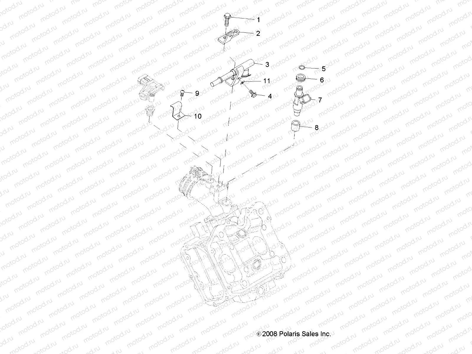 ENGINE | ENGINE, FUEL INJECTOR - A09TN50AX/AZ (49ATVFUELINJECT09SPTRG500)