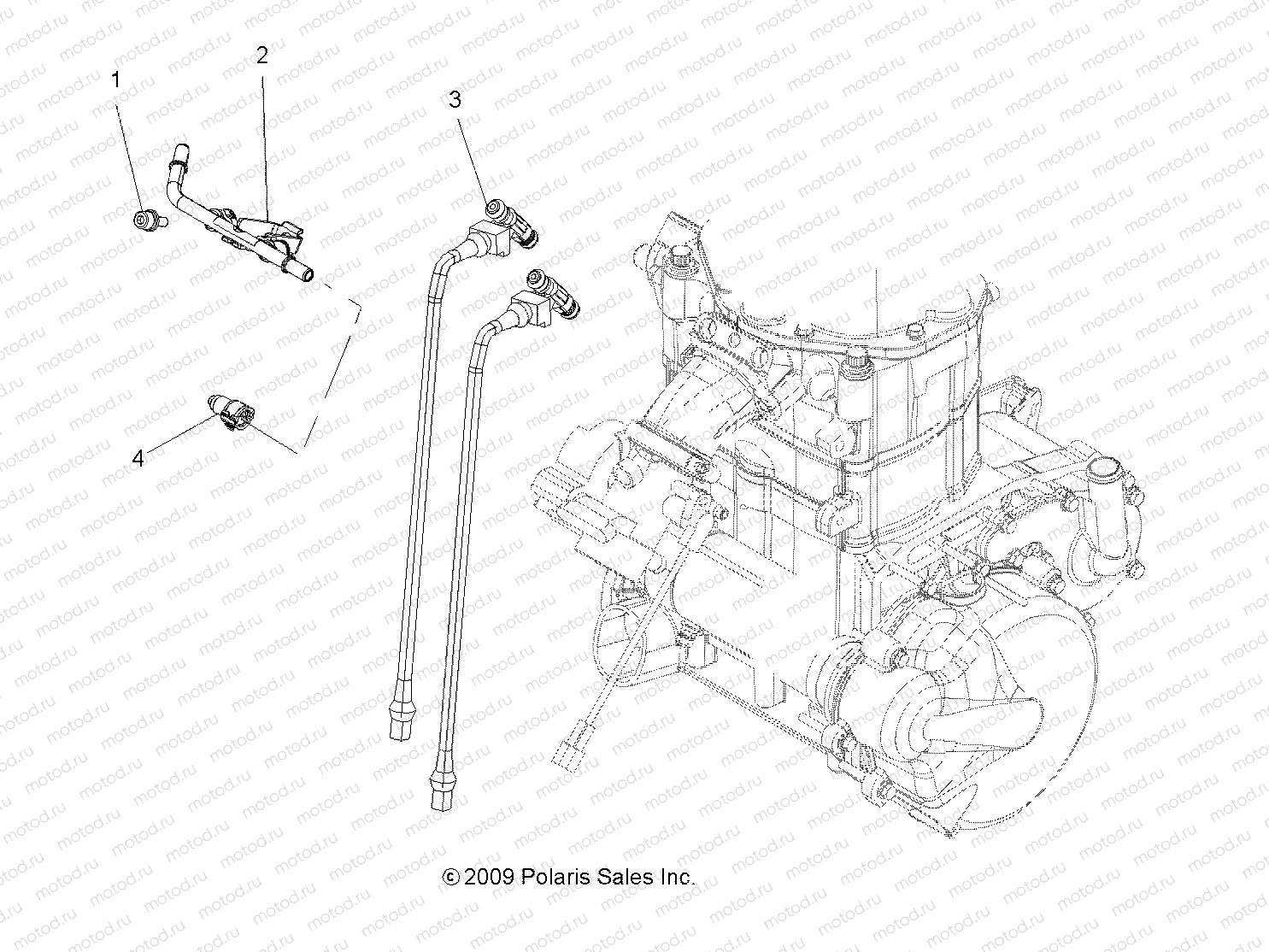 ENGINE | ENGINE, FUEL INJECTOR - A13MH76FF (49ATVFUELINJECT10SP800)