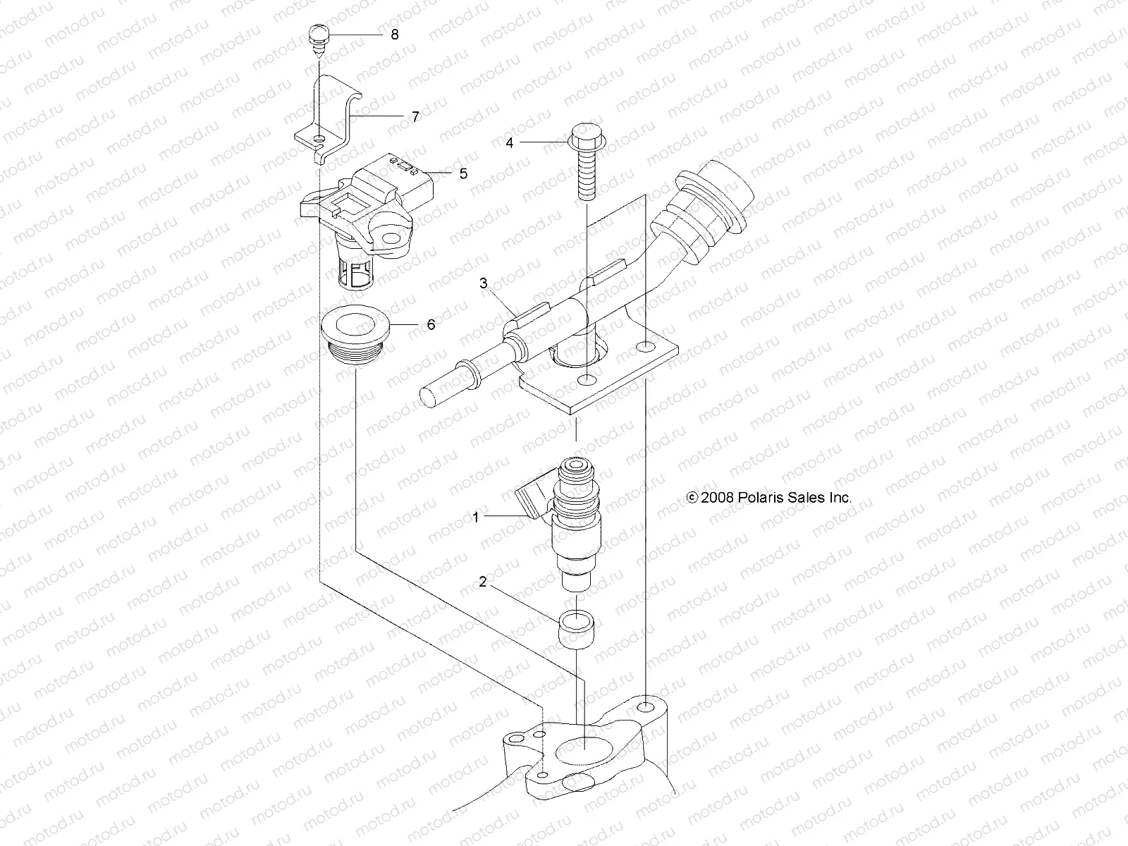 ENGINE | ENGINE, FUEL INJECTOR - A13TN55FA (49ATVFUELINJECT09SPXP550)