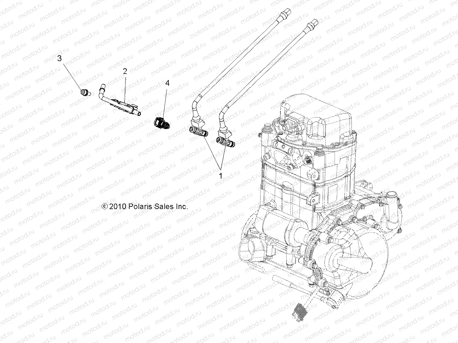 ENGINE | ENGINE, FUEL INJECTOR - A14CF76FA (49ATVFUELINJECT116X6)