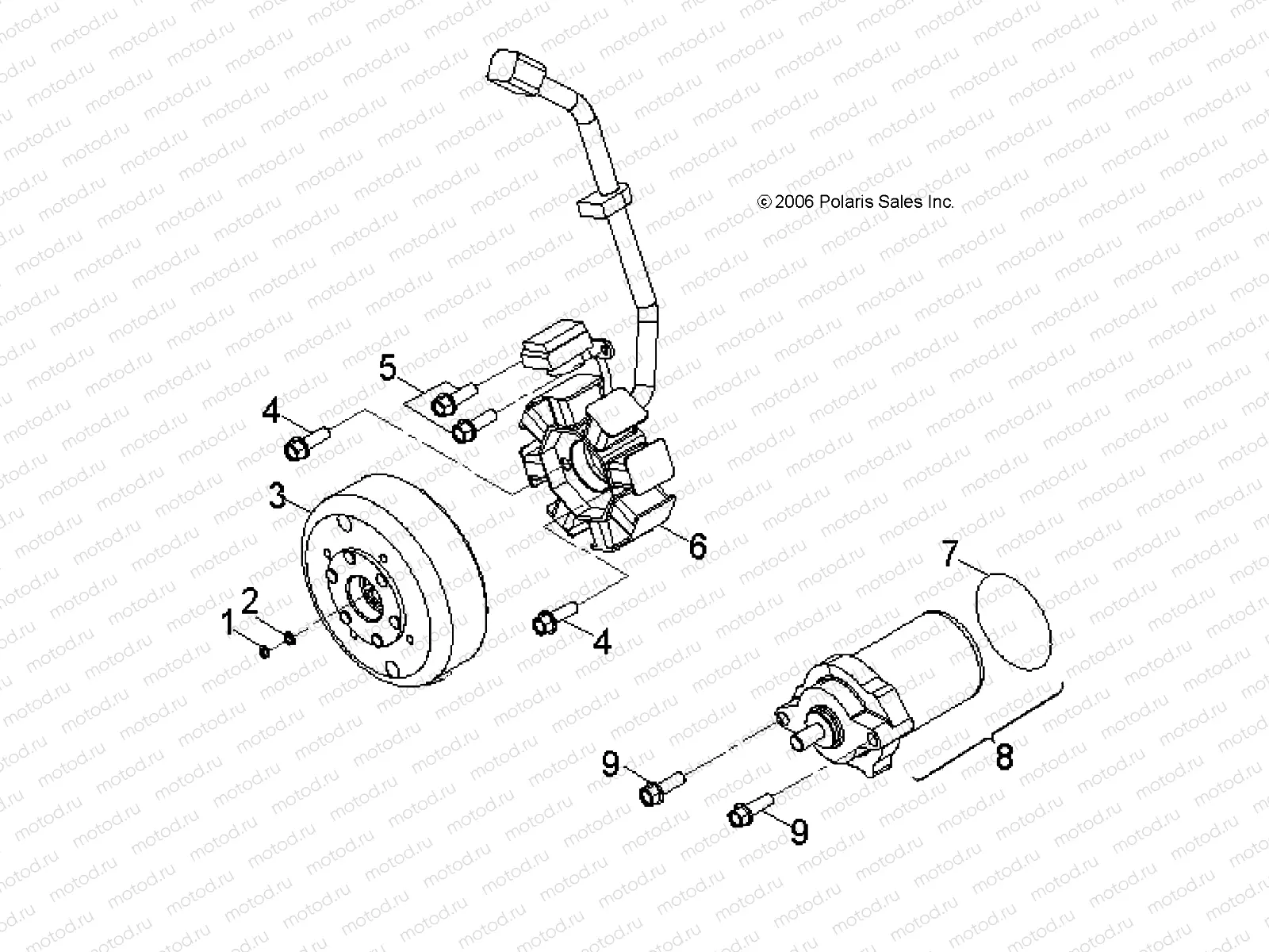 ENGINE | ENGINE, GENERATOR and STARTING MOTOR - A09FA09AA/AB (49ATVGENERATOR07OTLW90)
