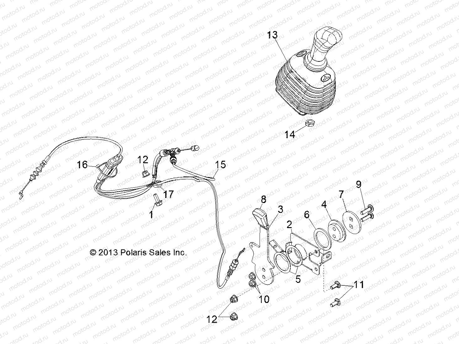 ENGINE | ENGINE, HAND THROTTLE - D141L9JDJ/2M9JDJ (49BRUTUSTHROTTLEHD13LM)